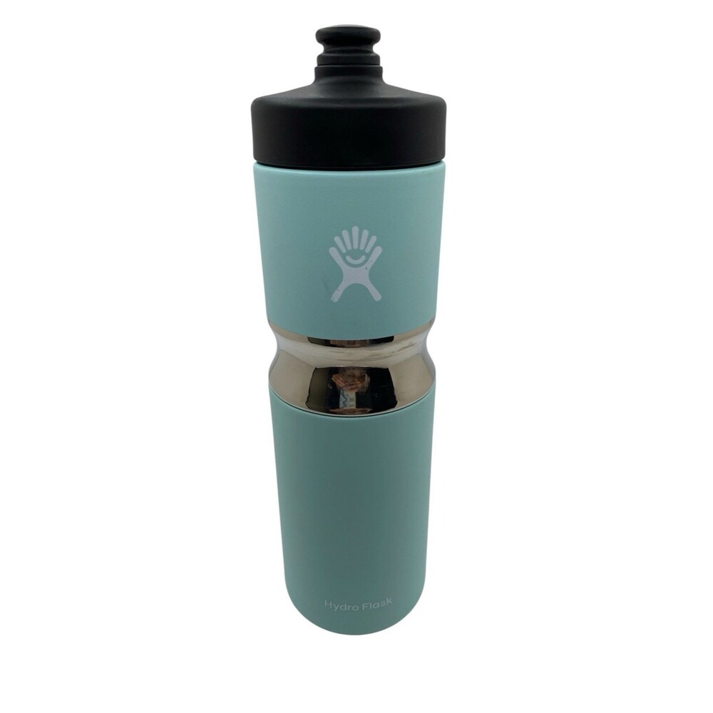 Hydro Flask 20 oz Wide Mouth Insulated Sport Bottle Dew Green Push Pull Lid NEW